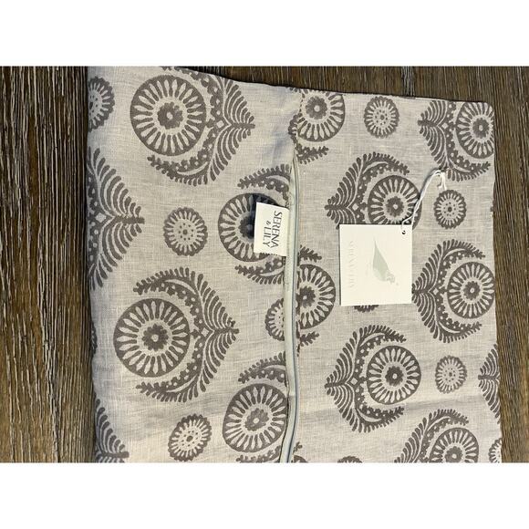 NWT Serena & Lily Pillow Cover (20” SQ) Gray 100% Linen - Picture 8 of 11